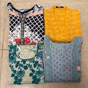 Women's Yellow Textured Blouse - Unbranded